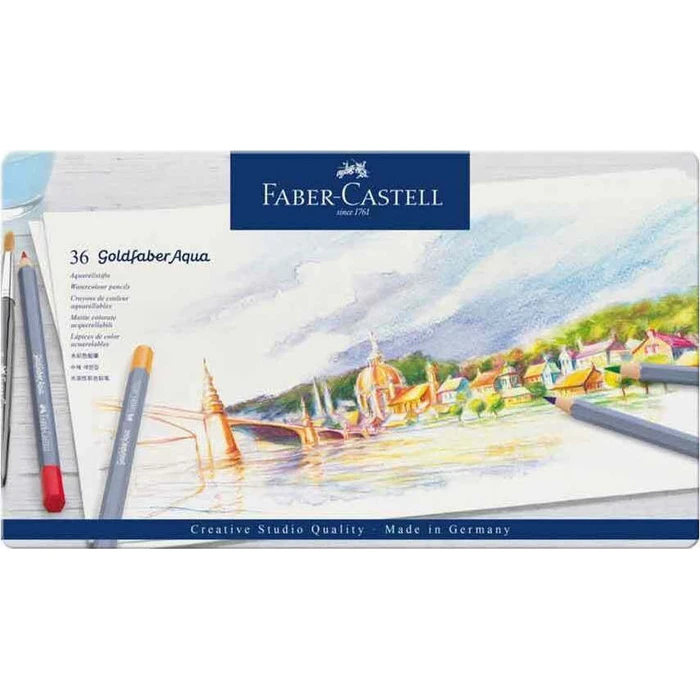 FABER-CASTELL Goldfaber Aqua 36 - Μεταλλική κασετίνα