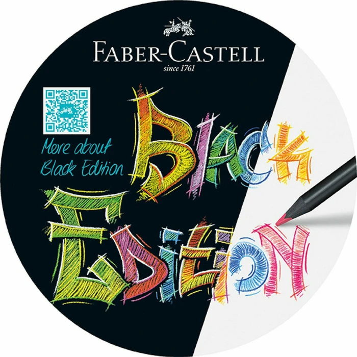 Faber Castell Coloured Pencils Black Edition 12 Pack