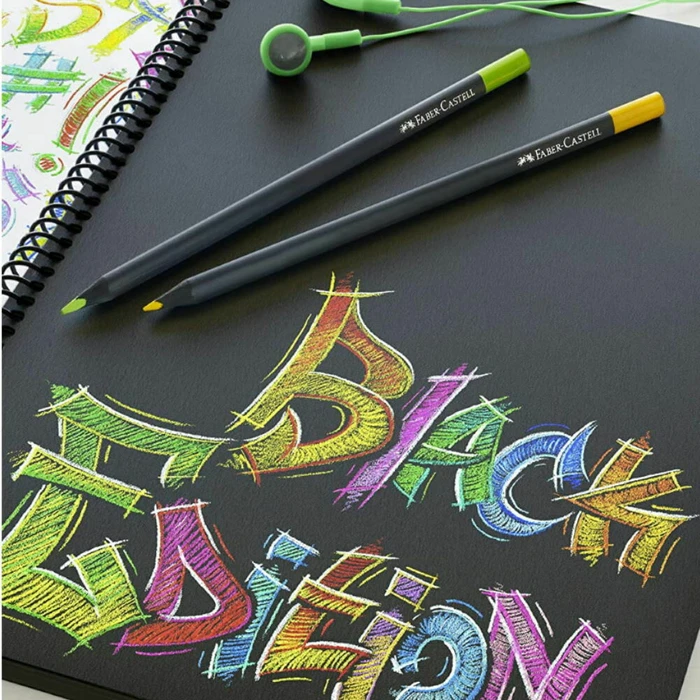 Faber Castell Coloured Pencils Black Edition 12 Pack