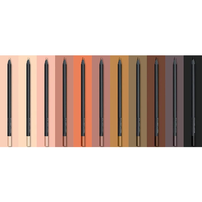 FABER-CASTELL Colored Pencils Black Edition Skin Tones - 12 pcs