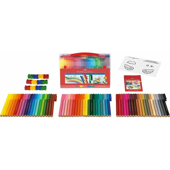 FABER-CASTELL Σετ 60 μαρκαδόρων Connector σε βαλιτσάκι