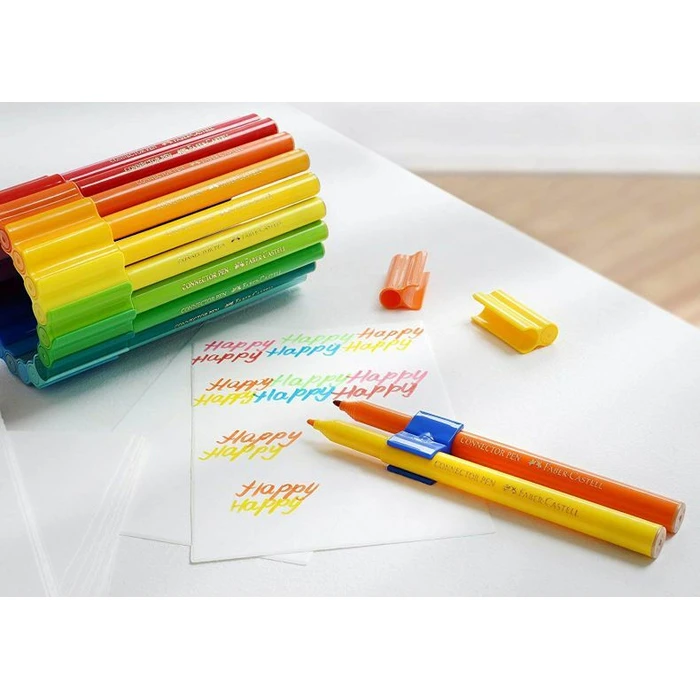 FABER-CASTELL Σετ 60 μαρκαδόρων Connector σε βαλιτσάκι