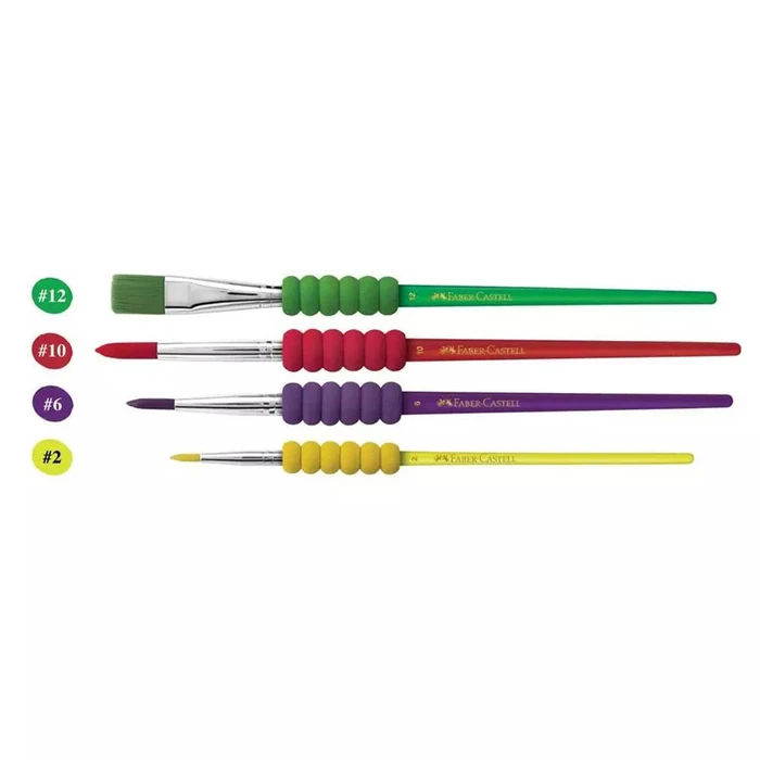 Faber-Castell Soft Touch Σετ Πινέλα Ζωγραφικής No2/No6/No10/No12 4τμχ