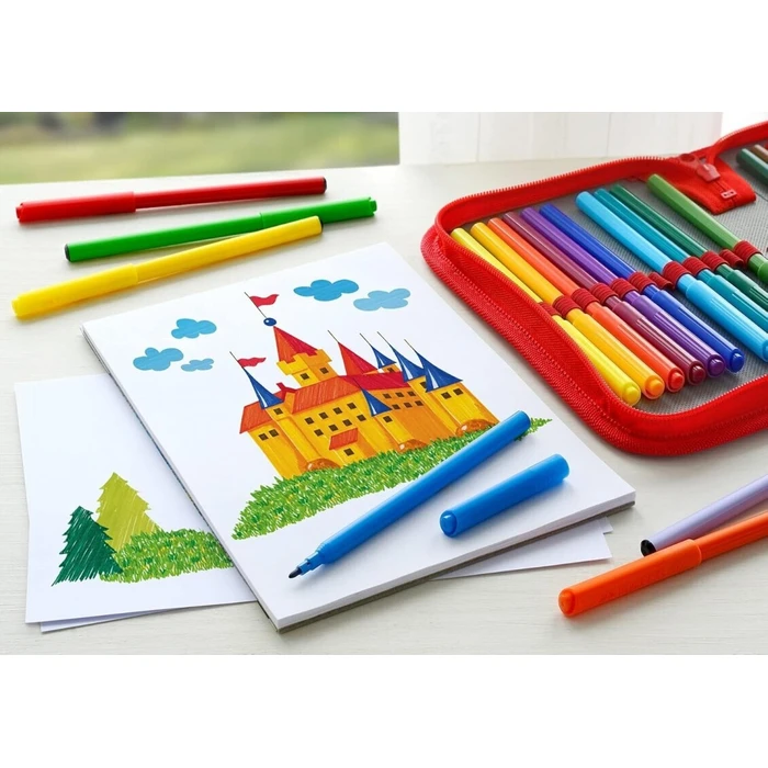 Faber-Castell Μαρκαδόροι Ζωγραφικής Λεπτοί Πλενόμενοι - Σετ 50 χρώματα (554204)