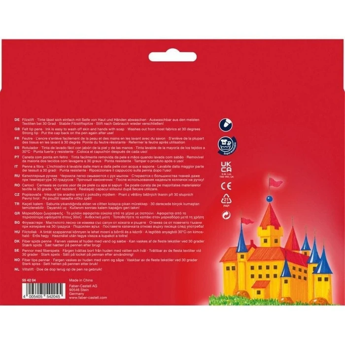 Faber-Castell Μαρκαδόροι Ζωγραφικής Λεπτοί Πλενόμενοι - Σετ 50 χρώματα (554204)