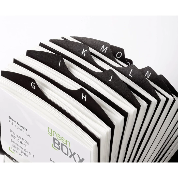 DURABLE Visifix rotating business card file f400 with A-Z dividers, black