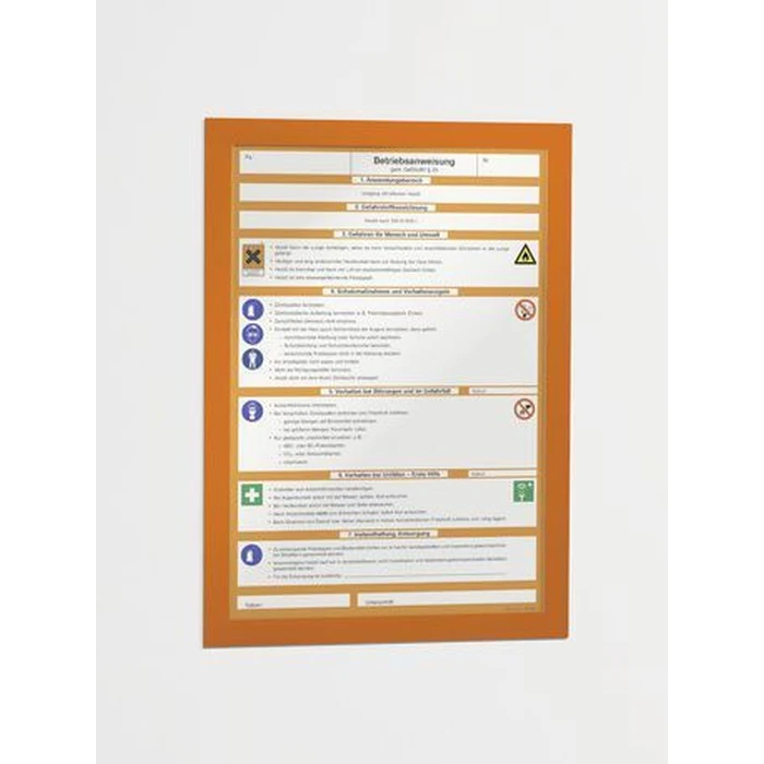 DURABLE πλαίσια πληροφοριών Duraframe A4 αυτοκόλλητα 2 τεμ. πορτοκαλί
