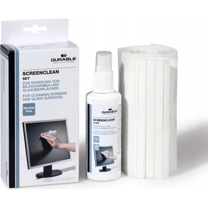 DURABLE SCREENCLEAN SET - Screen Cleaner Set (spray and microfiber cloth)