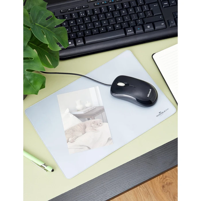 DURABLE Mouse Pad Plus με θήκη για φωτογραφία γκρι/διαφανές, 300 x 300 mm