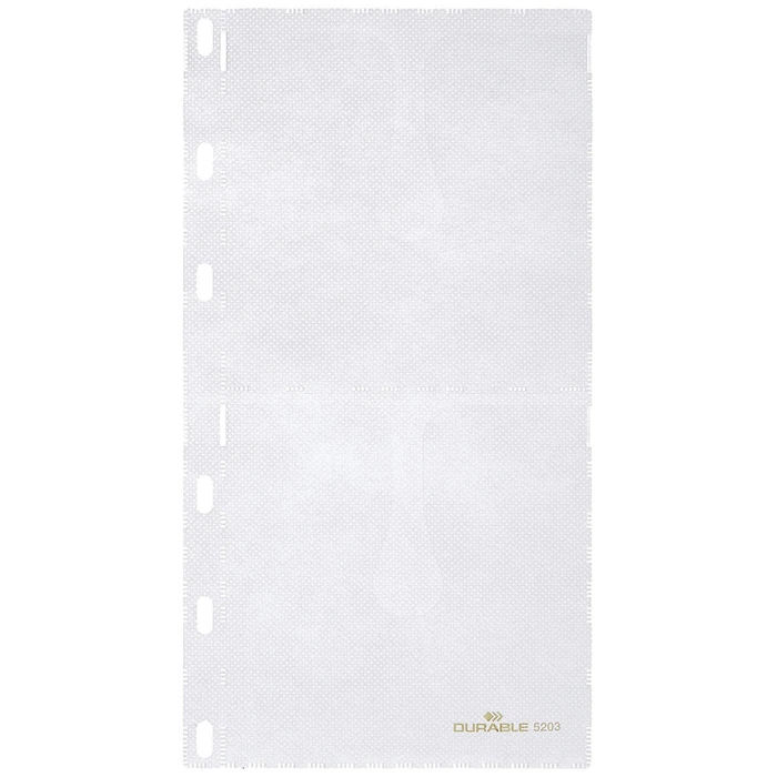 DURABLE CD sleeves for 2 CDs/DVDs, transparent, 5 pcs