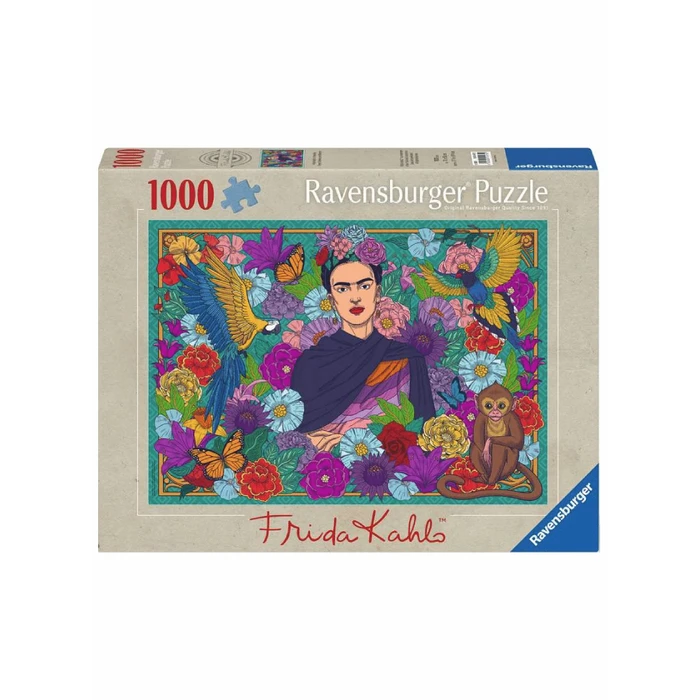 Ravensburger Puzzle Frida Kahlo's Paradise Parrot Monkey and Blooms 1000pcs
