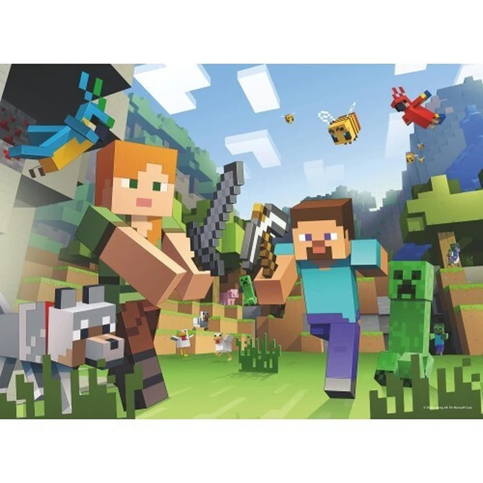 Ravensburger Puzzle Minecraft Steve and Alex 100 XXL Τεμάχια