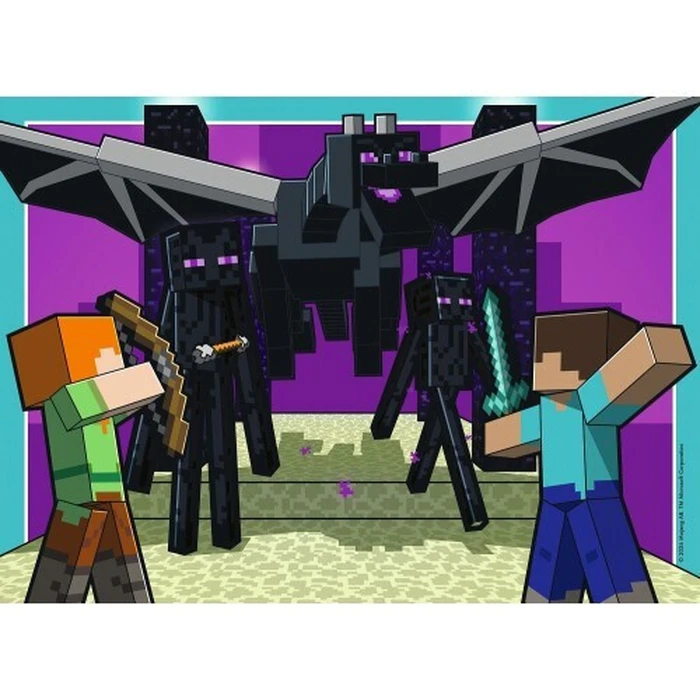 Ravensburger Παζλ Minecraft Bumper Puzzle Pack Realms and Adventures 4x100 τεμάχια
