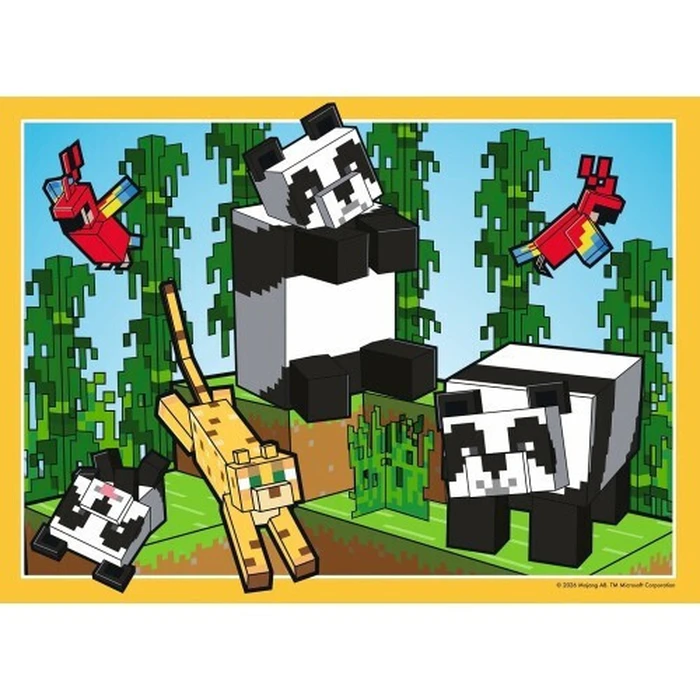 Ravensburger Παζλ Minecraft Bumper Puzzle Pack Realms and Adventures 4x100 τεμάχια