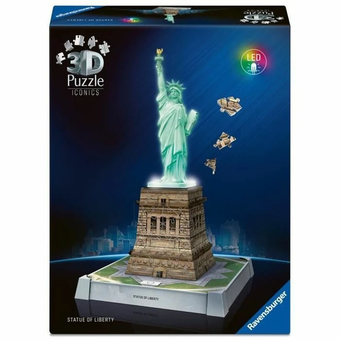 Ravensburger 3D Παζλ ʼγαλμα της Ελευθερίας Night Edition 108 τεμάχια