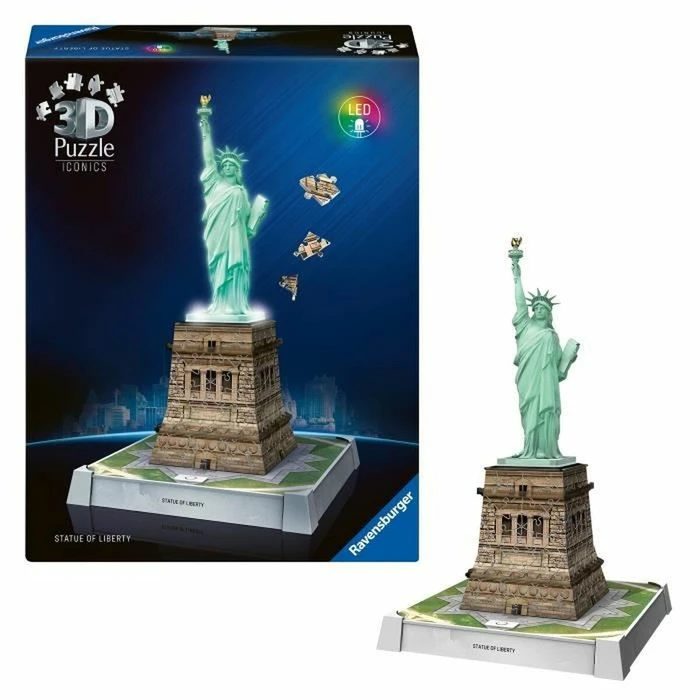 Ravensburger 3D Παζλ ʼγαλμα της Ελευθερίας Night Edition 108 τεμάχια