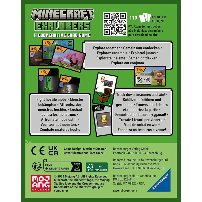 Ravensburger Παιχνίδι Κάρτας Minecraft Explorers Συνεργατικό