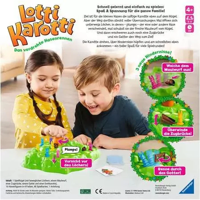 Επιτραπέζιο Παιχνίδι Ravensburger Lotti Karotti: The Twisted Rabbit Race