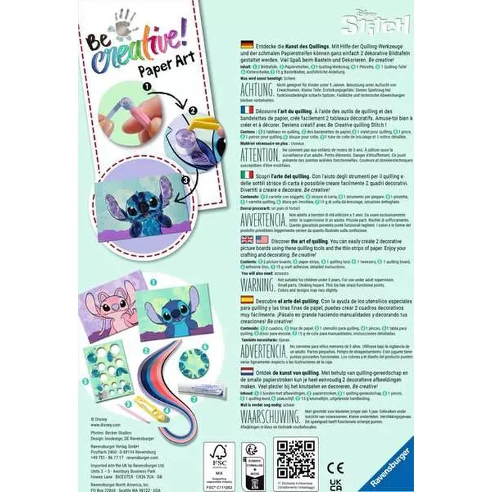 Ravensburger Disney Be Creative Paper Art Stitch Angel