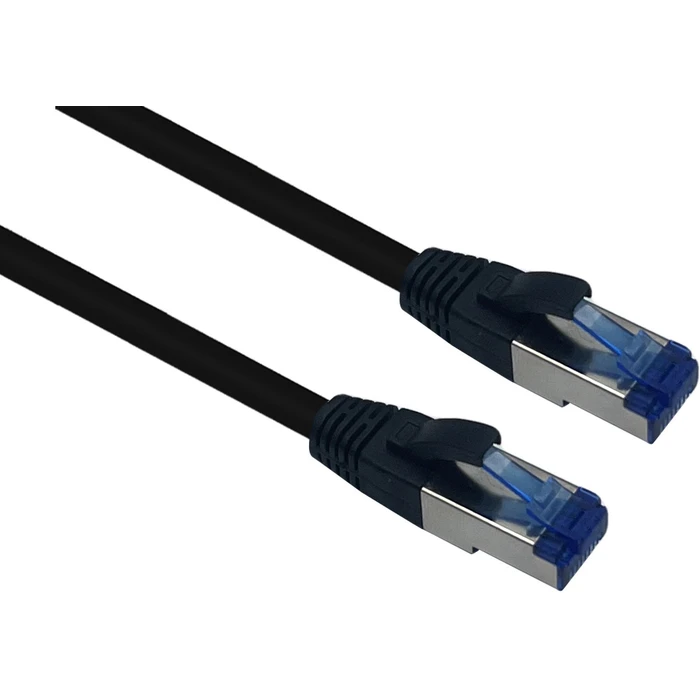 Helos Patch Cable Cat.6a Outdoor AWG 26/1 Black 50.0 m