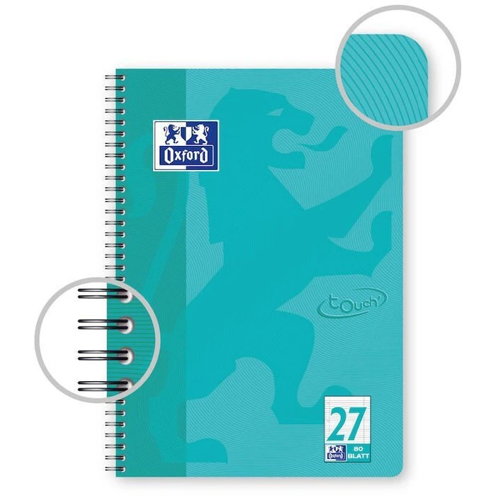 Oxford Collegeblock A4+ L.27 aqua - 80 φύλλα