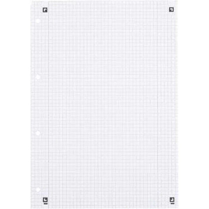 Oxford Collegeblock A4+ 220x295mm, 80 φύλλα, καρώ, περιθώριο αριστερά+δεξιά