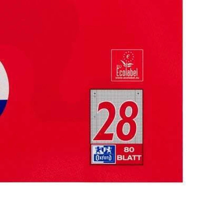 Oxford Collegeblock A4+ 220x295mm, 80 φύλλα, καρώ, περιθώριο αριστερά+δεξιά