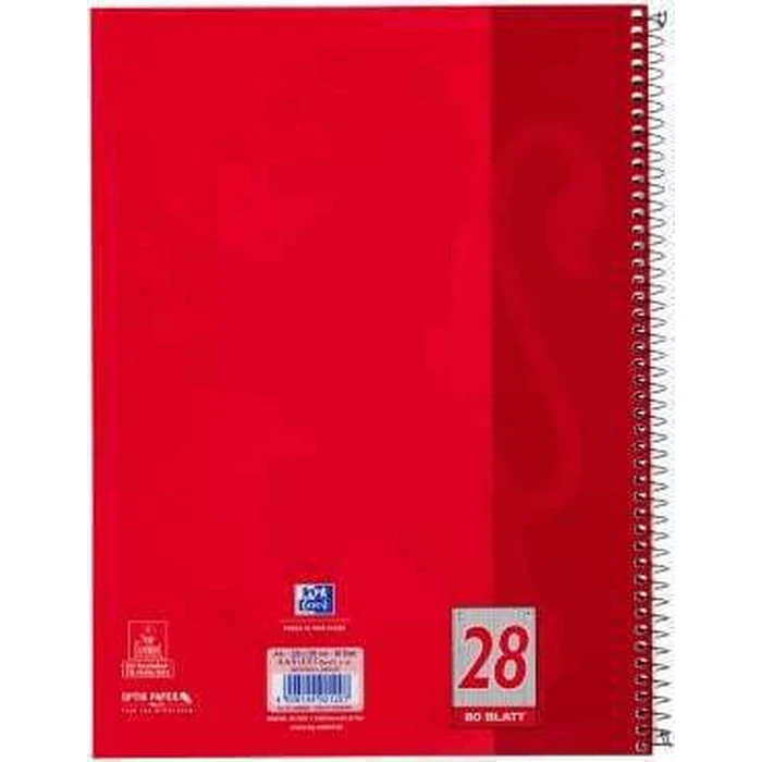 Oxford Collegeblock A4+ 220x295mm, 80 φύλλα, καρώ, περιθώριο αριστερά+δεξιά