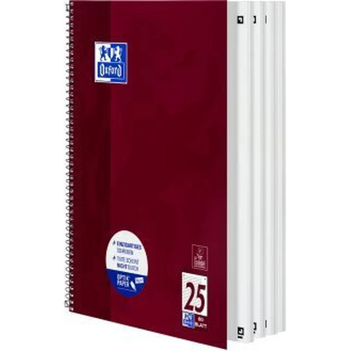 Oxford Collegeblock A4+ 220 x 295 mm, 80 Sheets, Ruled (Lined), White, Right Margin