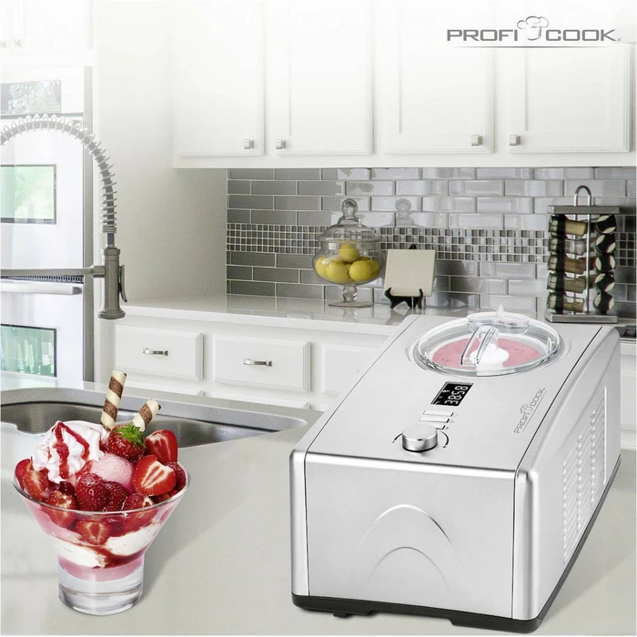 PROFI COOK Ice Cream and Yogurt Maker PC-ICM 1091 N 2 in 1 with Compressor Cooling 1.5L