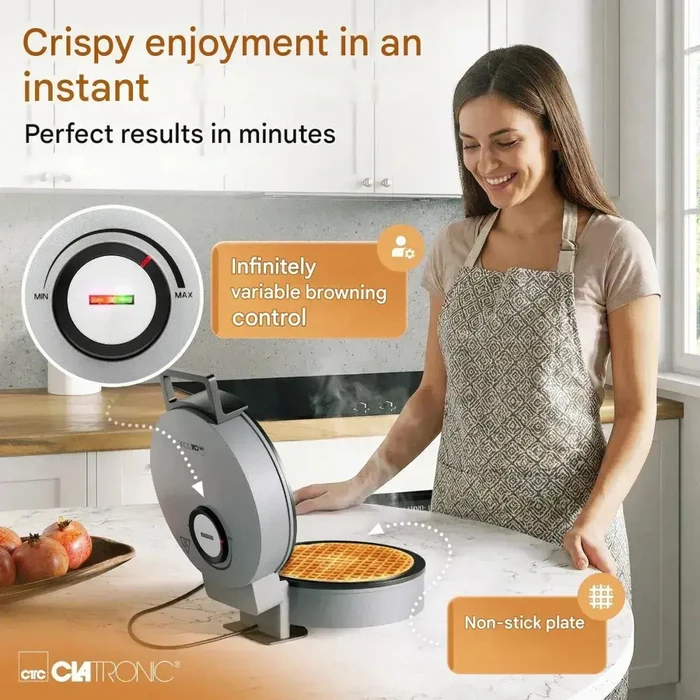 Βαφλιέρα / Hörnchenautomat Clatronic HA 3833 silber