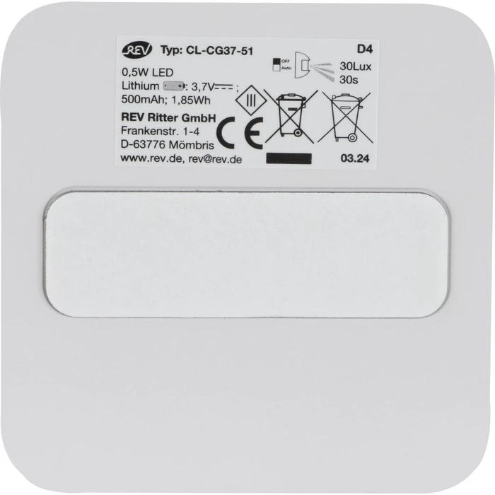 Φωτιστικά οροφής & τοίχου REV 1x2 REV LED Akku Compact Light with Motion Detector 2013100800