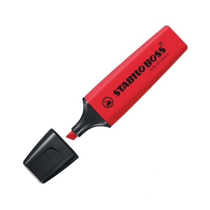 Stabilo Boss Μαρκαδόρος Υπογράμμισης Red 5mm (70/48)