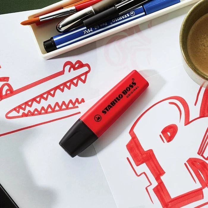 Stabilo Boss Μαρκαδόρος Υπογράμμισης Red 5mm (70/48)