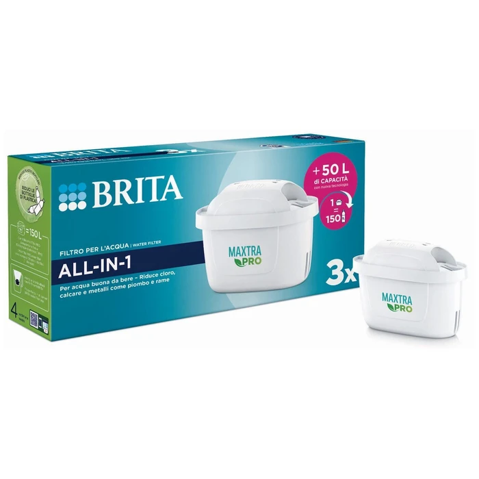 Brita Maxtra Pro All-in-1 Replacement Water Filter Cartridges Pack of 3 (BRI21631)