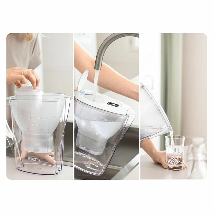 BRITA Marella Κανάτα Φίλτρου 2.4L Λευκή + 2 Φίλτρα MAXTRA PRO