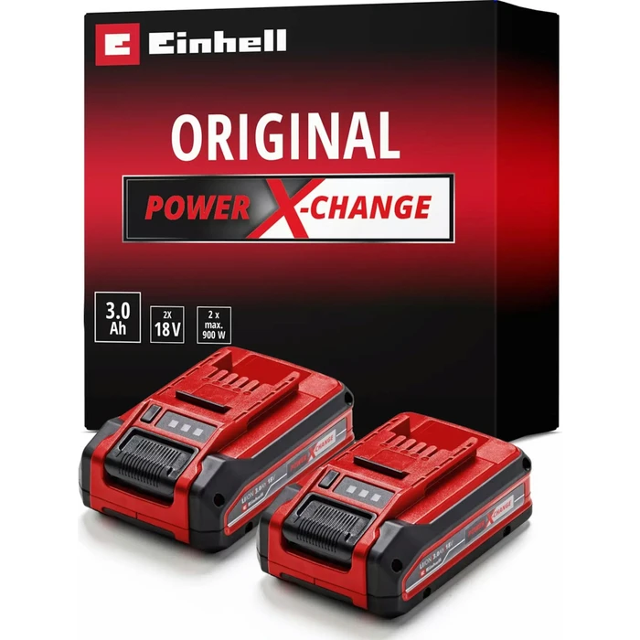 Μπαταρία Power X-Change Plus TWIN-PACK 18V 3,0Ah (κόκκινο/μαύρο, 2 τεμ., χωρίς φορτιστή) - Einhell