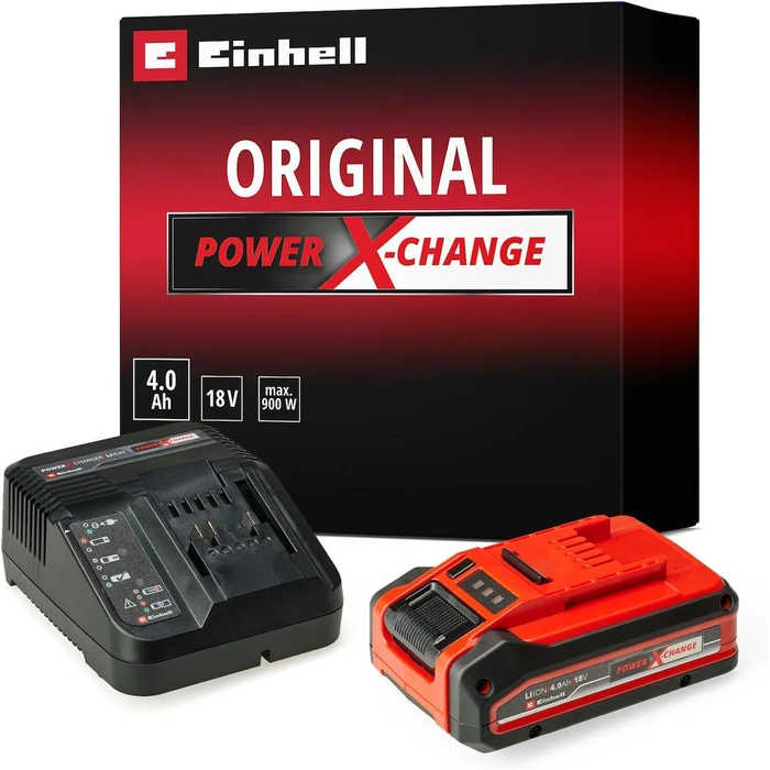 Einhell Σετ Μπαταρίας 18V 4.0Ah Power X-Change Plus με Φορτιστή (4512159)