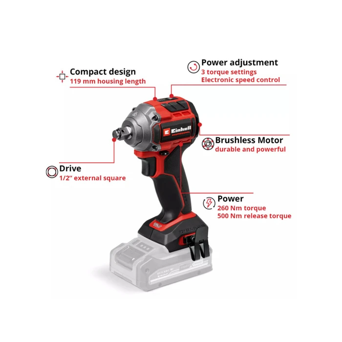 Einhell TP-CW 18/350-C LI BL Παλμικό Κατσαβίδι Μπαταρίας 18V (Solo) 4510055