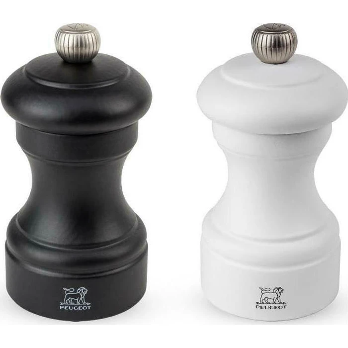 Πιπερόμυλος και Αλατιέρα Peugeot Bistro Duo 10 cm μαύρο/λευκό