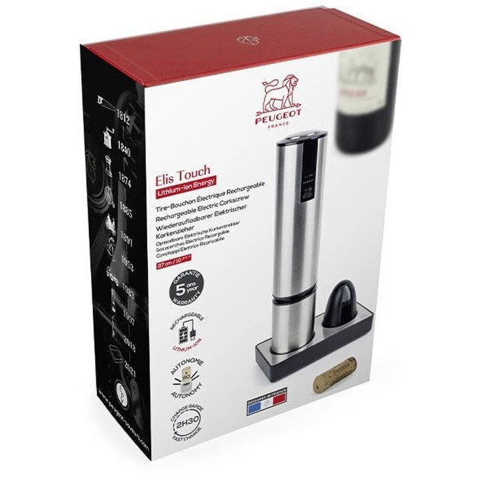 Αξεσουάρ μπαρ & κρασιού Peugeot ELIS Touch επαναφορτιζόμενο ηλεκτρικό τιρμπουσόν 27 cm από ανοξείδωτο ατσάλι