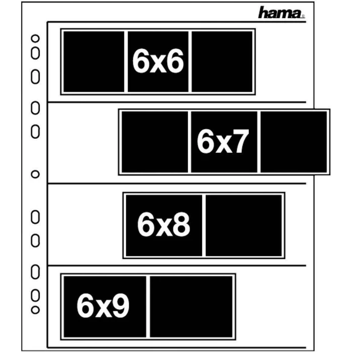 Αρχειοθέτηση φωτογραφιών Hama Negativ Sleeves glassine matte 60x70 100 pcs για μεσαίου φορμά αρνητικά 6x7 cm