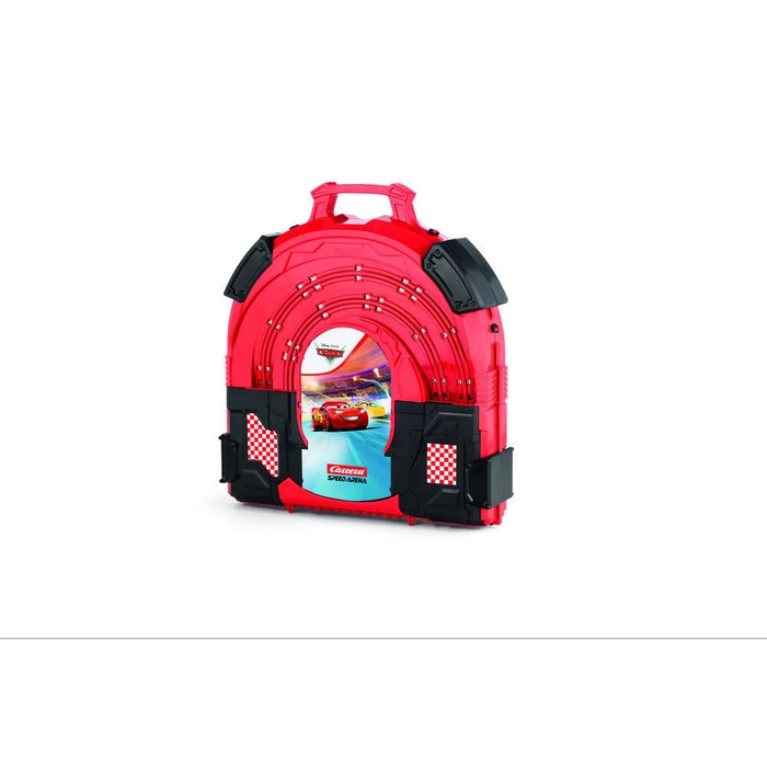 Carrera First: Disney Pixar Cars - Speed Arena (Race in a Case) – Slot car playset with Lightning McQueen & Dinoco Cruz Ramirez
