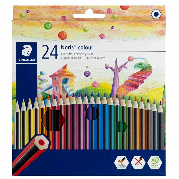Ξυλομπογιές STAEDTLER Noris colour - Σετ 24 τεμαχίων σε καρτονετέ κουτί