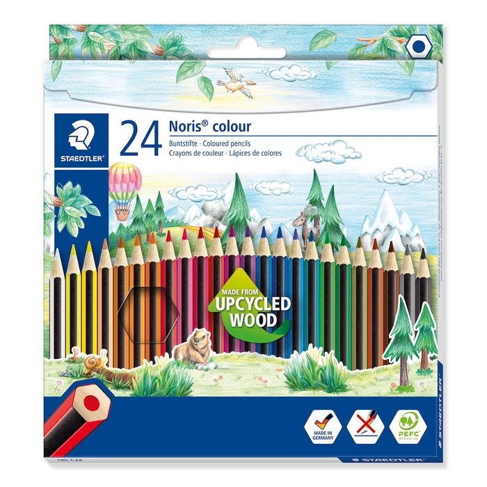 Ξυλομπογιές STAEDTLER Noris colour - Σετ 24 τεμαχίων σε καρτονετέ κουτί