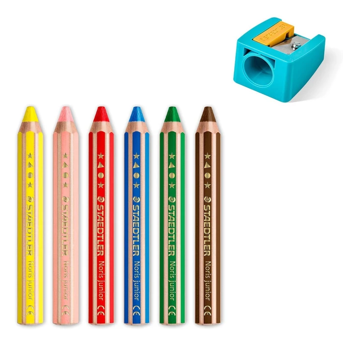 STAEDTLER Noris Junio Colored Pencils, 6 pcs