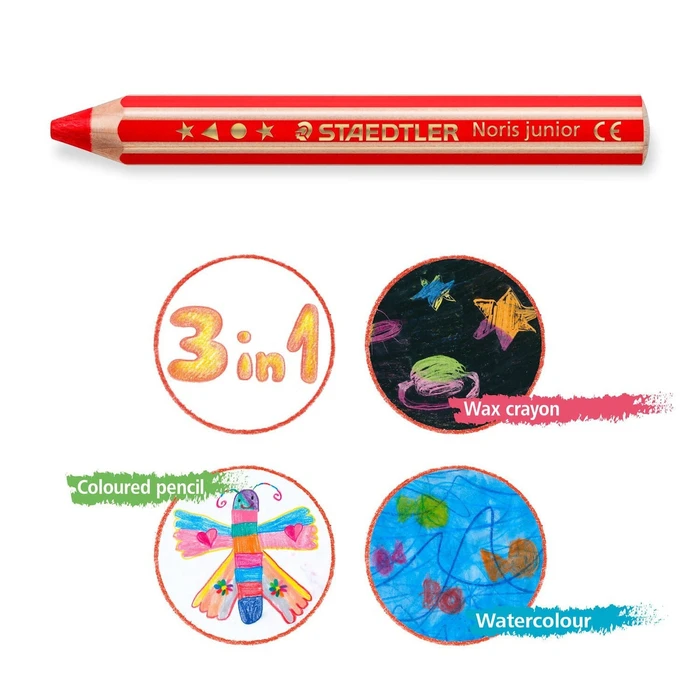 STAEDTLER Noris Junio Colored Pencils, 6 pcs