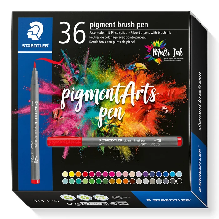 STAEDTLER MultiInk Pigment Arts Σετ Πινέλο-Μαρκαδόρων 36 τεμαχίων