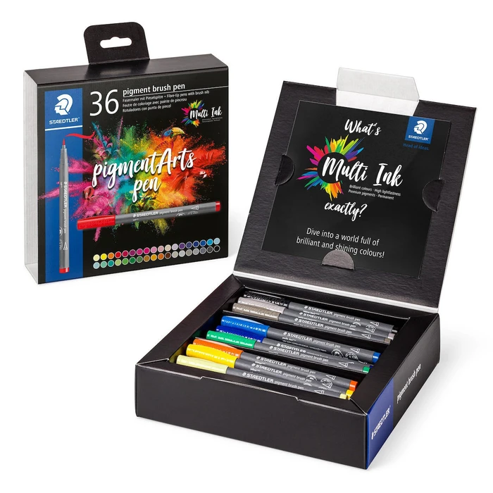 STAEDTLER MultiInk Pigment Arts Σετ Πινέλο-Μαρκαδόρων 36 τεμαχίων