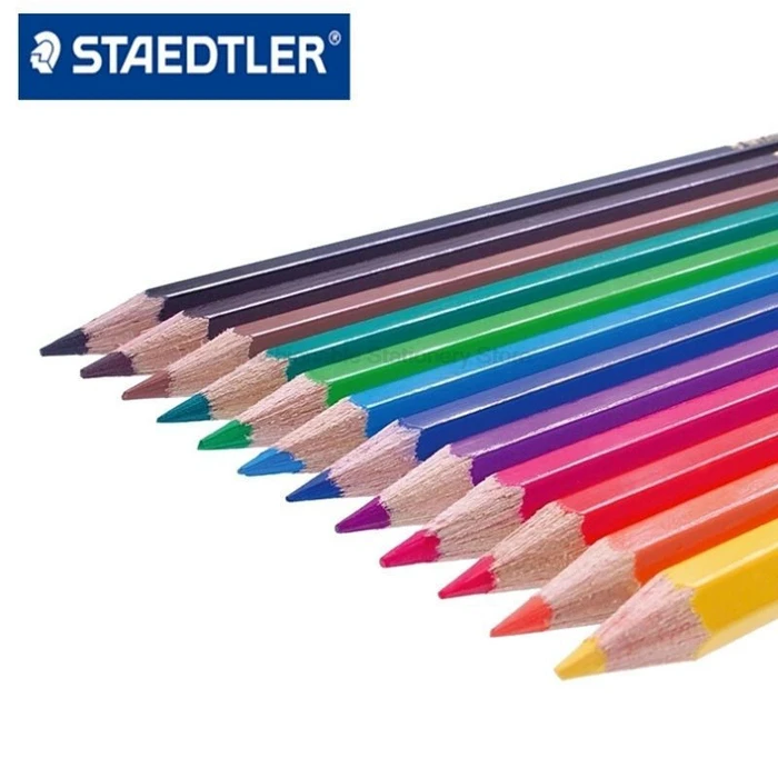 STAEDTLER Noris aqua 24 - Watercolour coloured pencils in cardboard case (ABS anti-break system)